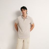 Polo Hombre Sfera Bubble Rayas Piedra
