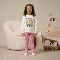 Set Pijama Manga Larga Para Niña Franela Minions