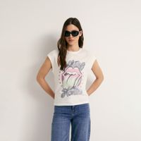 Polo Mujer Sfera Rolling Glitter Blanco