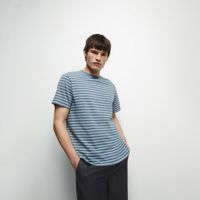 Polo Hombre Sfera Rayas Bubble Azul Petroleo