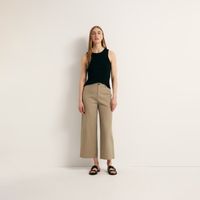Pantalon Mujer Sfera Vestir Lino Mx Kaki
