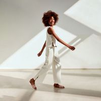 Pantalon Niña Sfera Textura Chanel Crudo