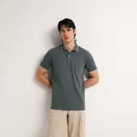Polo Hombre Sfera Manga Corta Pique Liso Verde