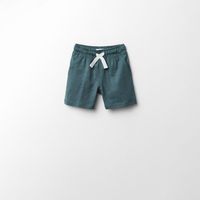 Short Niño Sfera Slub Cotton Basica Azul Petroleo