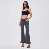 Jean Mujer Gray Symbol Flare