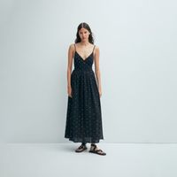 Vestido Mujer Sfera Chispita Beads Negro