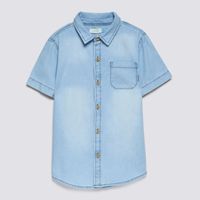 Camisa Manga Corta Niño Denim Circus