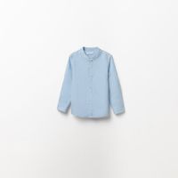 Camisa Niño Sfera Lino Algodón Rayas Azul Claro