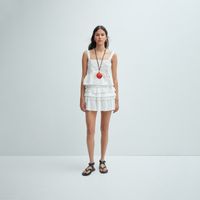 Falda Mujer Sfera Volantes Lace Blanco