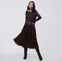 Falda Midi Mujer Brown Malabar