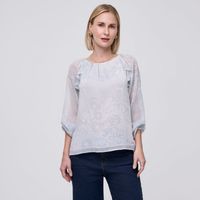 Blusa Mujer Ela Zafin Manga Larga