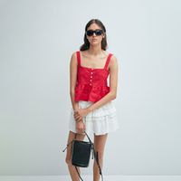 Blusa Mujer Sfera Tirantes Lace Rojo