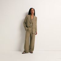 Blazer Mujer Sfera Lino Kaki