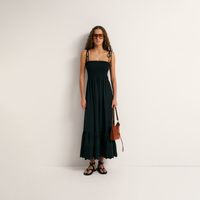 Vestido Mujer Sfera Tirantes Gomas Negro