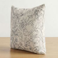Cojin Flores Gris 45 x 45 Cm