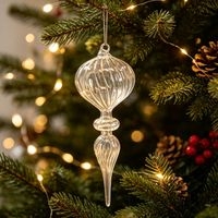 Adorno Árbol Largo Transparente 24 Cm