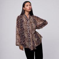 Blusa Mujer Dots Malabar Manga Larga