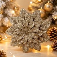 Set X2 Poinsettia Champagne 12 Cm