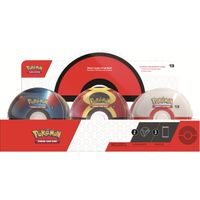 Lata Coleccionable Poké Ball Tin Con Stickers Pokémon Tcg Español 3 Sobres