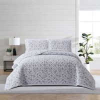 Set Cubrecama Pv27 Print Flores Verde