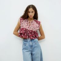 Blusa Mujer Sfera Estampada Ciruela