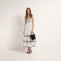 Vestido Mujer Sfera Cintas Blanco