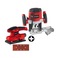 COMBO Ruteadora 1100w Tc-ro 1155 E Einhell + Lijadora Orbital Einhell TC-OS 1520 150W 2mm