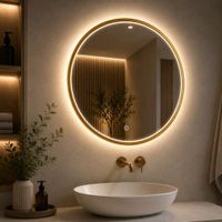 Espejo LED Marco Dorado Orange 60x60cm Orange