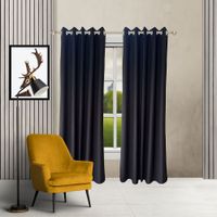 Pack x 2 Cortinas de Lino 1.40 x 2.30 m Negro Orange