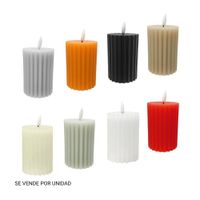 Vela LED Acanalada 7x10cm - Color Aleatorio Decore