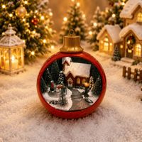 Esfera Mágica Snowman con Movimiento y Luz LED 15x17cm