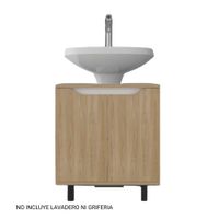 Mueble Lavamanos 2 Puertas Marlo Fresno/Blanco 63x55x41.3cm Tuhome