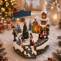 Villa Mágica Navidad con Movimiento y Luz 22x23cm