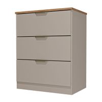 Cómoda Milan 3 Cajones Avellana/Maple