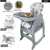 Silla Carpeta Gato 3 en 1 con Plato y Lego - Azul
