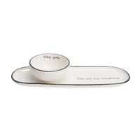 Set Bowl + Plato Porcelana Atmosfera