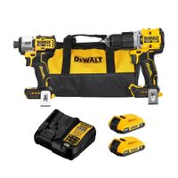 Taladro + Atornillador + 2 Baterías + Cargador + Maleta Dck250d2 Dewalt