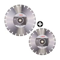 COMBO Disco de Corte Diamantado Standard for Asphalt 400x20/25,4x3,6x10mm + Disco Diamantado Bosch Standard para Asfalto 350 mm