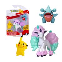 Jazwares Pokemon Figure Set 3 Pack Ponyta Pikachu Gible