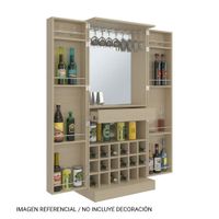 Bar Alto 2 Puertas 1 Cajón Espejo Malbec Cartagena Tuhome
