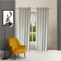 Pack x 2 Cortinas de Lino 1.40 x 2.30 m Beige Orange