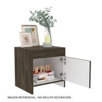 Velador 1 Puerta Colore Milan y Blanco 42x40x35 Tuhome