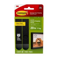 Sujetador 3M Command Sujetacuadros Negro xl x 8 Negro