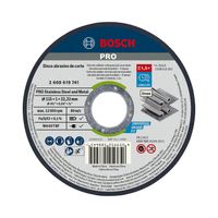 Disco Abrasivo de corte Inoxidable Met 4-1/2""115x1x22.23mm Bosch