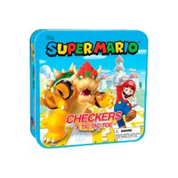 USAOPOLY Juego de Damas y Tres en Raya Super Mario
