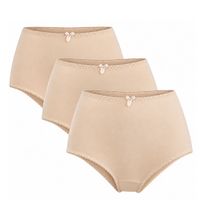 Pack X3 Trusa Amplia Algodón spandex Beige Talla M - COD. 497
