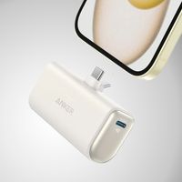 Power bank ANKER Nano, carga rápida, 5000 mAh, 22.5 W, conector USB-C integrado - Frost