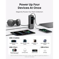 Power Bank Anker 25000 mAh 165 W USB-C integrado y cable retráctil - Plata