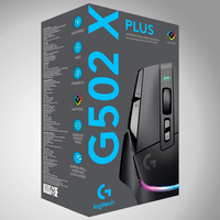 Mouse gamer Logitech G502 X Plus, inalámbrico, Lightforce, RGB, 25K DPI - Negro