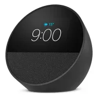 Parlante Inteligente Amazon Echo Spot Pantalla Compacta Alexa Reloj y Alarma Negro